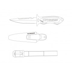 CRESSI Cuchillo buceo GRIP BRC 559400