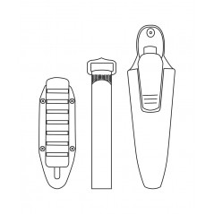 CRESSI Cuchillo buceo punta plana GRIP BRC 559410