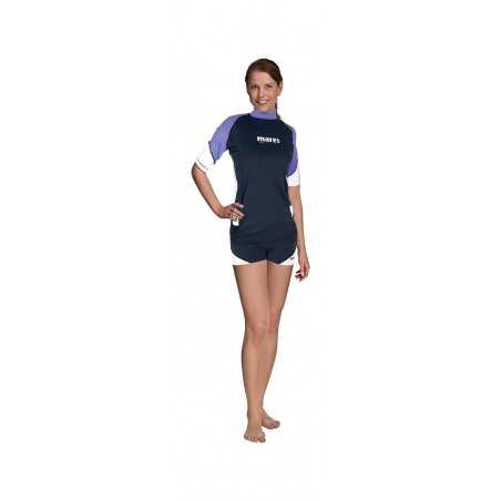 Sun protection woman short sleeve t-shirt Rash Guard Loose Fit she dives