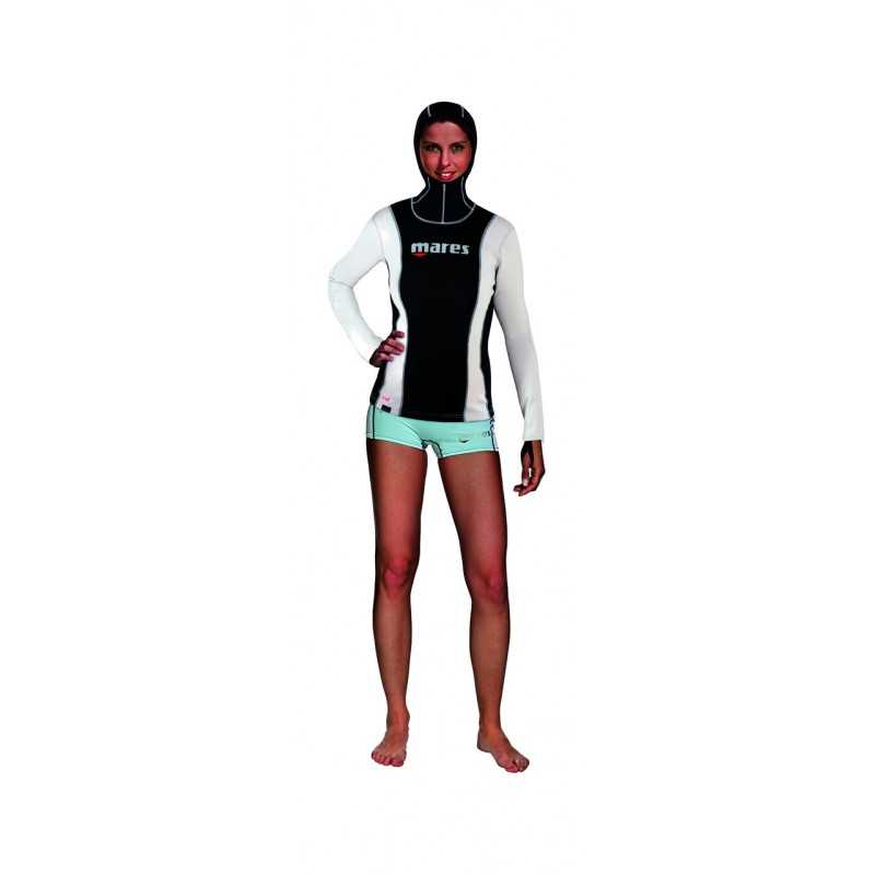 MARES Camiseta interior bajotraje manga larga con capucha FIRE SKIN She Dives 412848