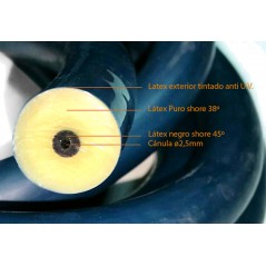 CRESSI Goma de fusil pesca submarina A METROS NAVY PURE ø18mm (aprox. 3m) EFZ 400049