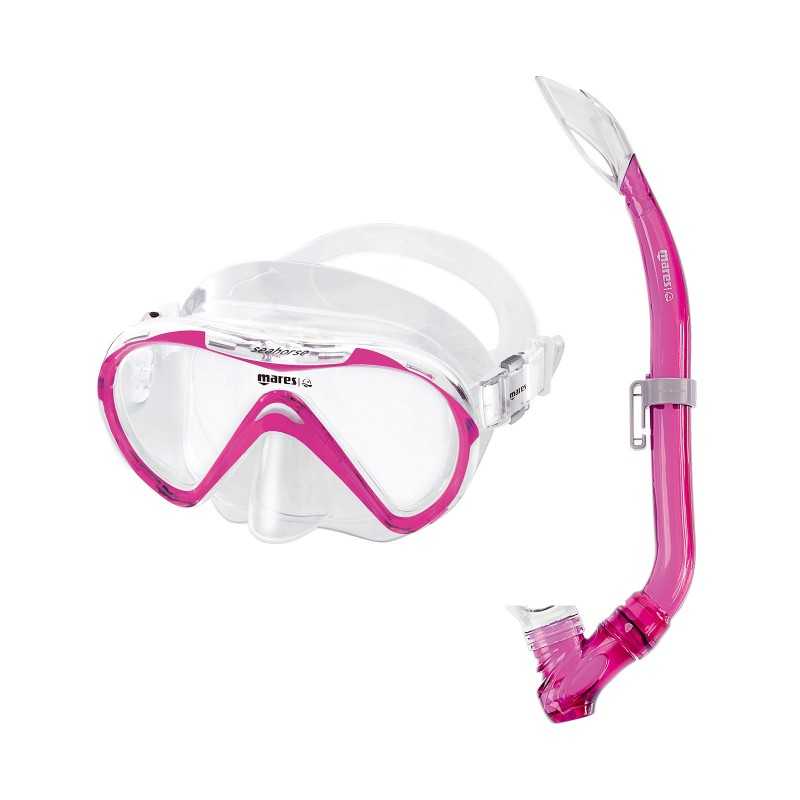 MARES Kit mascara y tubo snorkel buceo SEAHORSE 411749ROR