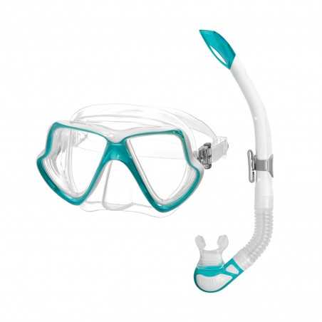 MARES Kit mascara y tubo snorkel buceo WAHOO 411745AQBL-SF