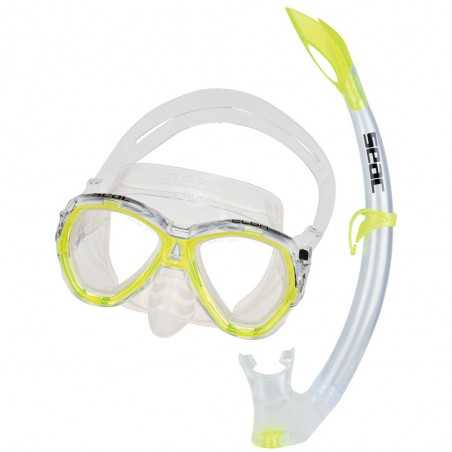 Kit mask and tube with snorkel diving valve  ELBA MD