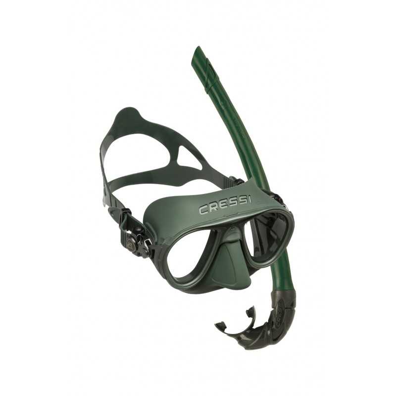 CRESSI SNORKEL MASK AND SNORKEL KIT CALIBRO + CORSICA ADS 434VAR