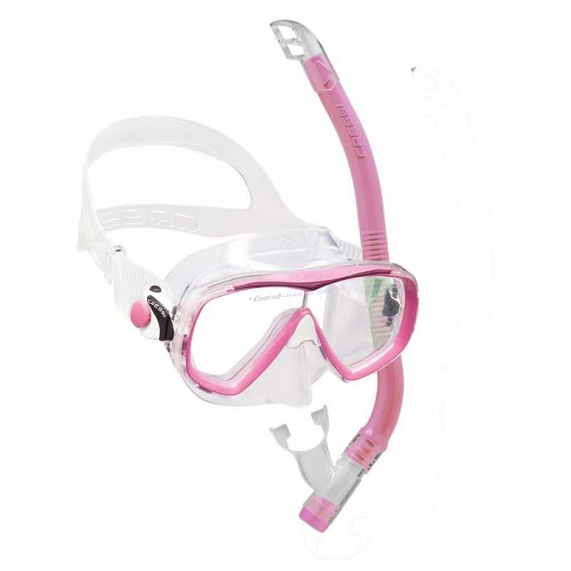 CRESSI Kit de snorkel junior Estrella VIP con máscara monocristal y tubo respirador TOP ADM 350VAR