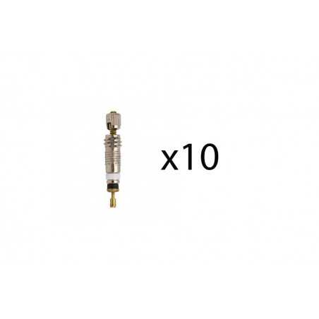 blister x10 obuses para válvula presta fina de bicicleta
