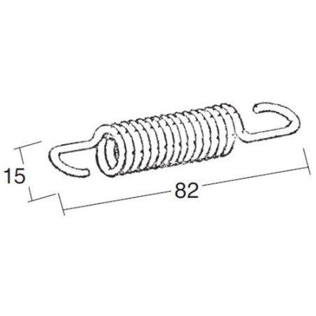 muelle para caballete central para chasis rectangular 34/40mm-22/25mm. l: 250mm - buzzetti