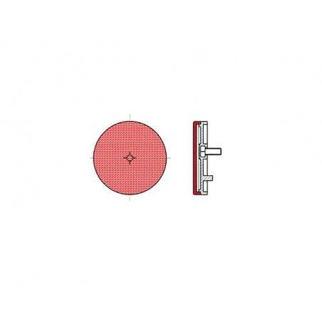 red rear circular round reflector catadioptric