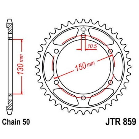 steel rear transmission sprocket c49