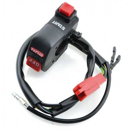 complete motor on/off switch assembly with button, pushbutton and cut-off switch