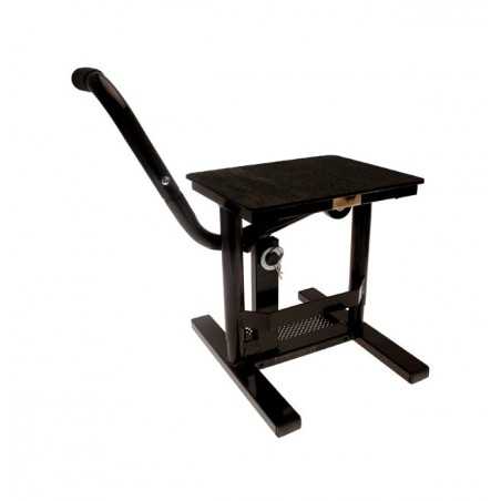 enduro off road mx black steel motorcycle lift stand with tool tray and separable lever arm