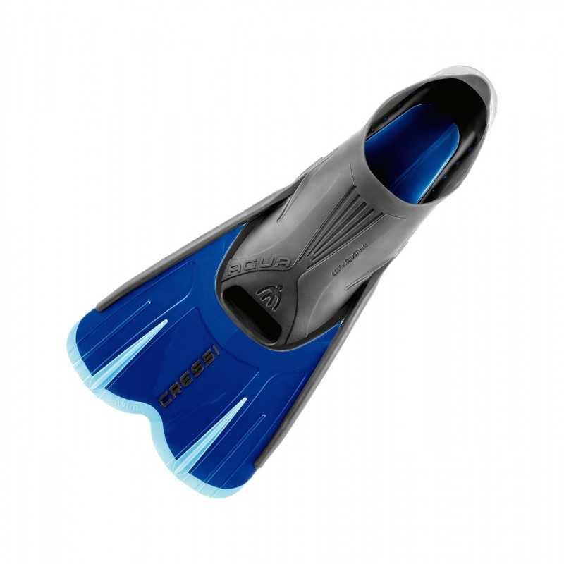 CRESSI Aletas snorkeling y natación AGUA SHORT, pala en polipropileno irrompible, calzante elastómero de gran flexibilidad FDN 2