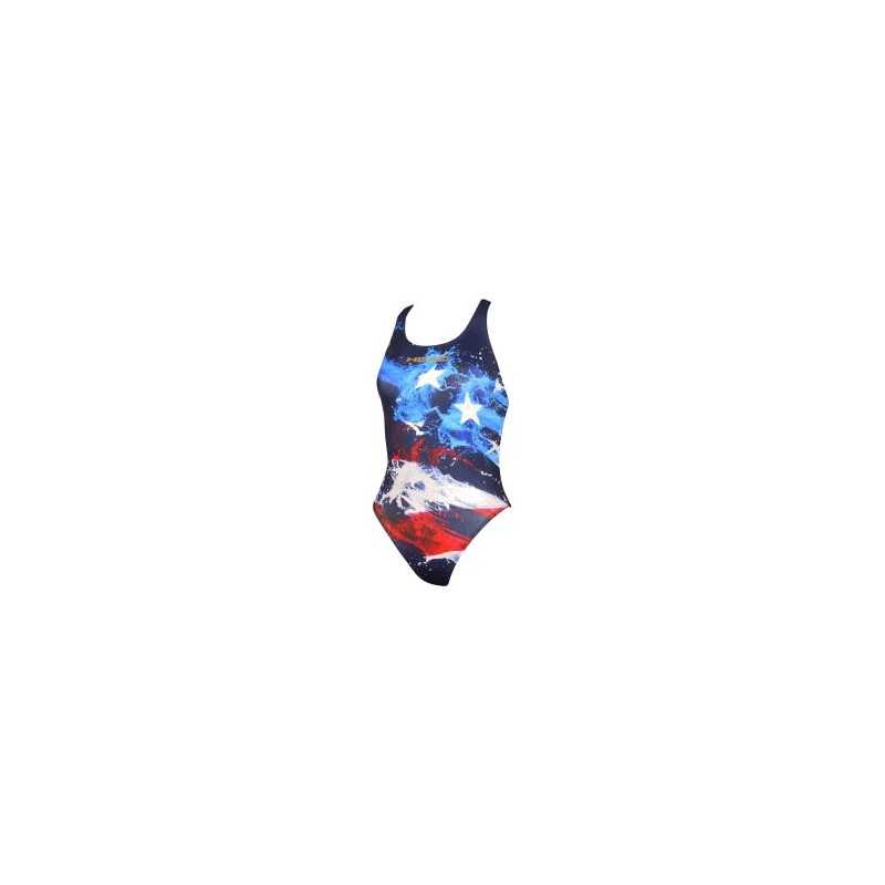 HEAD Bañador mujer Liquidlast Jack Lady USA - Máxima resistencia al desgaste y el cloro 452356USA
