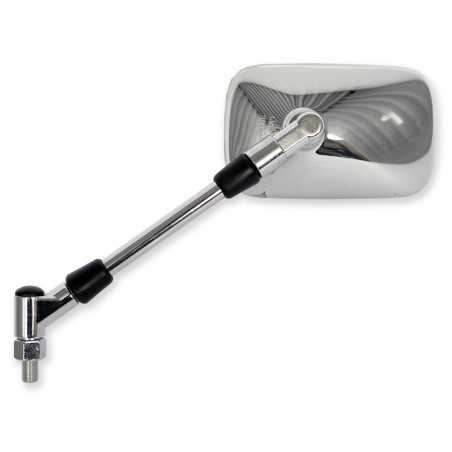 oem type left rearview mirror for motorcycle handlebar - chrome