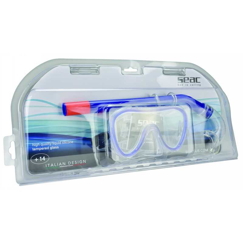 SEAC SUB Kit mascara y tubo snorkel buceo SET BIS SALINA MD 0890008160000A