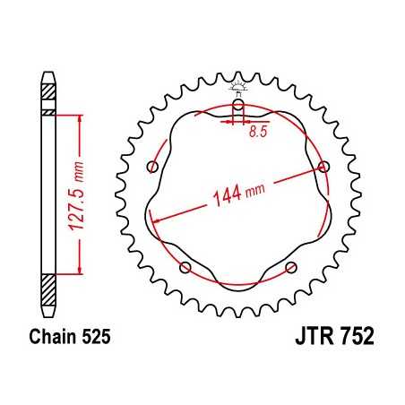 corona 752 steel 39 dientes