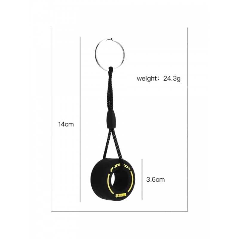 TUDETIC Small rubber tire keychain F1 PZEROBVAR