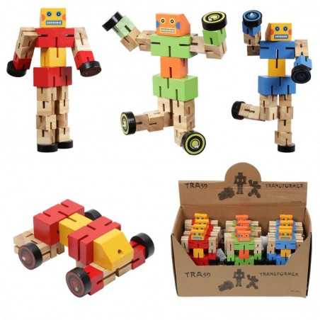 TRA59 large wooden doll TRANSFORMER 20 CM 16230