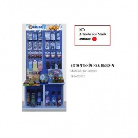 FASEBA Expositor de pie vacío con 24 ganchos 150X60X40 CM 05052-A