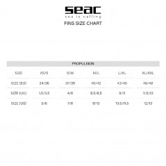 SEAC SUB Open heel dive fins PROPULSION 071121295VAR