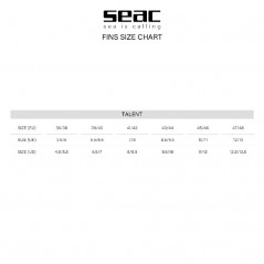 SEAC SUB Aletas para pesca submarina TALENT 07124520452
