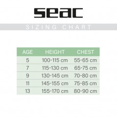 SEAC SUB Traje de buceo corto niño LOOK KID 2 5 MM 0010400KVAR