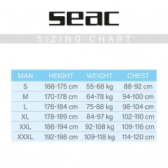 SEAC SUB Men's long-sleeved neoprene thermal shirt FIT 2 MM 0110010VAR