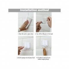 TUDETIC Universal self-adhesive sponge hanger bracket 2 units COLGBVAR