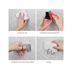TUDETIC Universal self-adhesive sponge hanger bracket 2 units COLGBVAR