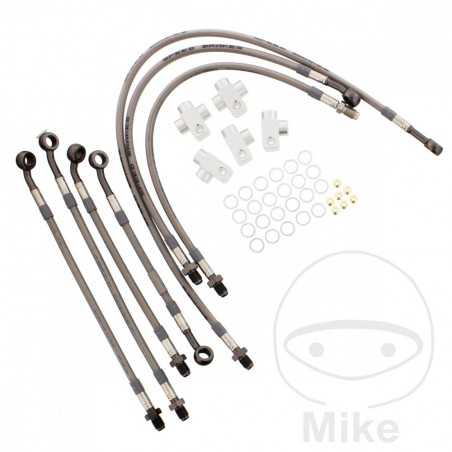 kit 7 metal front brake lines