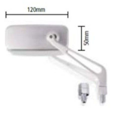 espejo retrovisor izquierdo rosca m8 modelo mt aluminio
