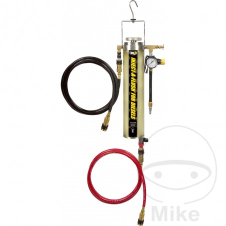 injector flushing device with adapters