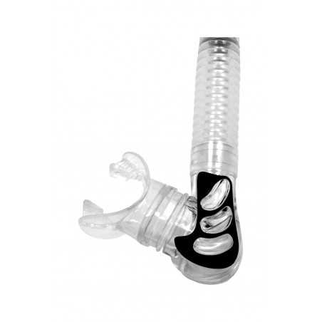 CRESSI Tubo respirador snorkel ALPHA ULTRA DRY | Válvula antisalpicaduras y boquilla anatómica AES 258020