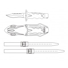 CRESSI PREDATOR Diving Knife - Designed for Spearfishing BRC 554500