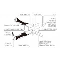 CRESSI Cuchillo Buceo Tijera Alligator de Acero Inoxidable BRC 555004