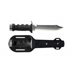 CRESSI Cuchillo de buceo ORCA acero inoxidable máxima calidad con empuñadura anatómica Soft Grip BRC 556000