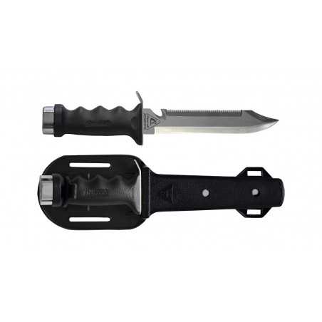 CRESSI Cuchillo de buceo ORCA acero inoxidable máxima calidad con empuñadura anatómica Soft Grip BRC 556000