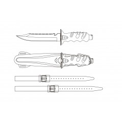 CRESSI GIANT professional diving knife BRC 556500