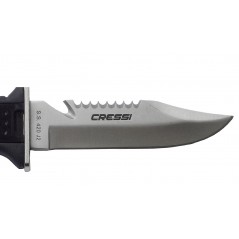 CRESSI SKORPION diving knife by - Tempered stainless steel blade, Soft Grip anatomical handle and quick release system BRC 55900