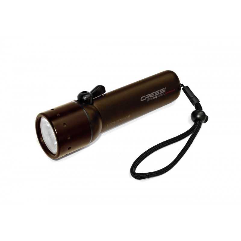 CRESSI Foco Linterna Buceo Frogman 9000 Warm LED | Lux a 1m 5h Autonomía Nylon Reforzado y Acero Inoxidable BSJ 530020