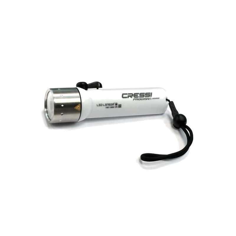 CRESSI Foco Linterna Buceo FROGMAN 24000 | Led Cree 6000ºK Cuerpo de Nylon Reforzado y Cabezal Acero Inoxidable AISI316 Autonomí