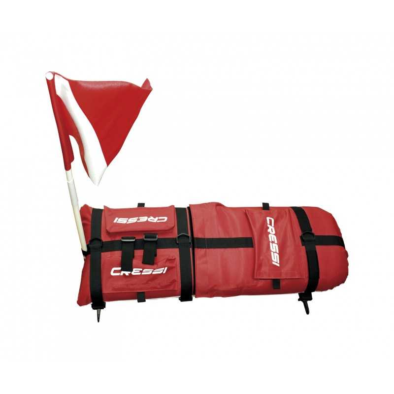 CRESSI Boya de buceo SPYDER con capacidad para 3 fusiles y compartimentos portaobjetos BTA 611900