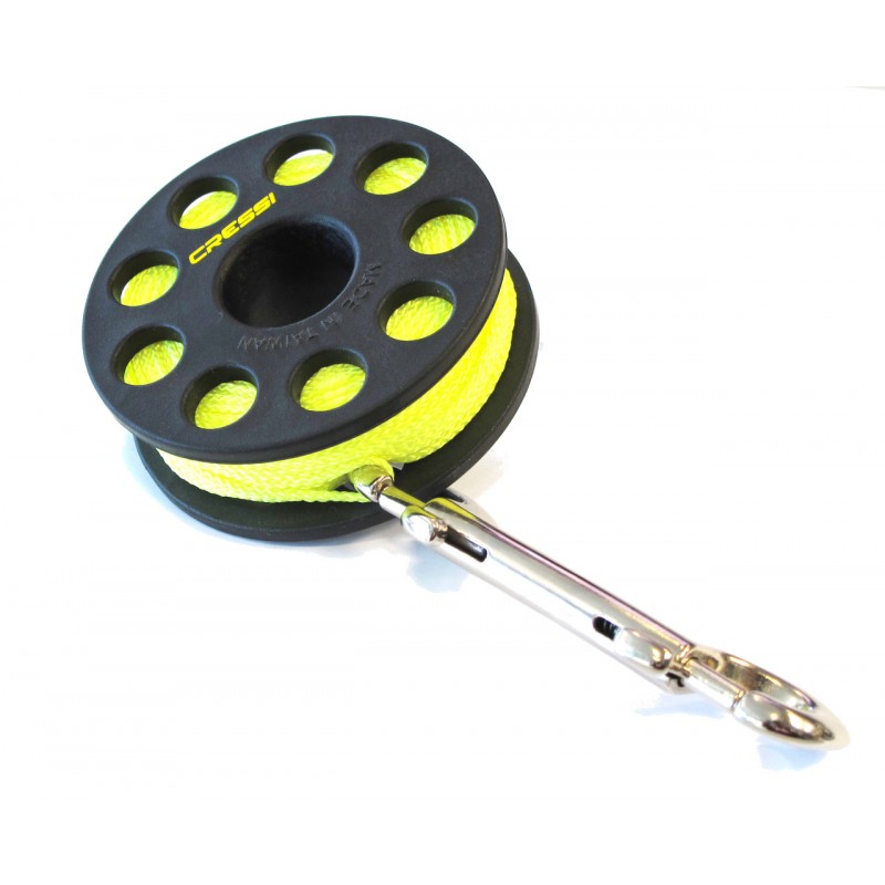 CRESSI SPOOL diving reel with quick release of the rope held two fingers - Available in 20, 30 and 50m EJA 800002VAR