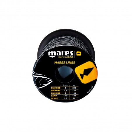 MARES LINEA CORDEL NEGRO 1,6mm 50M 423803