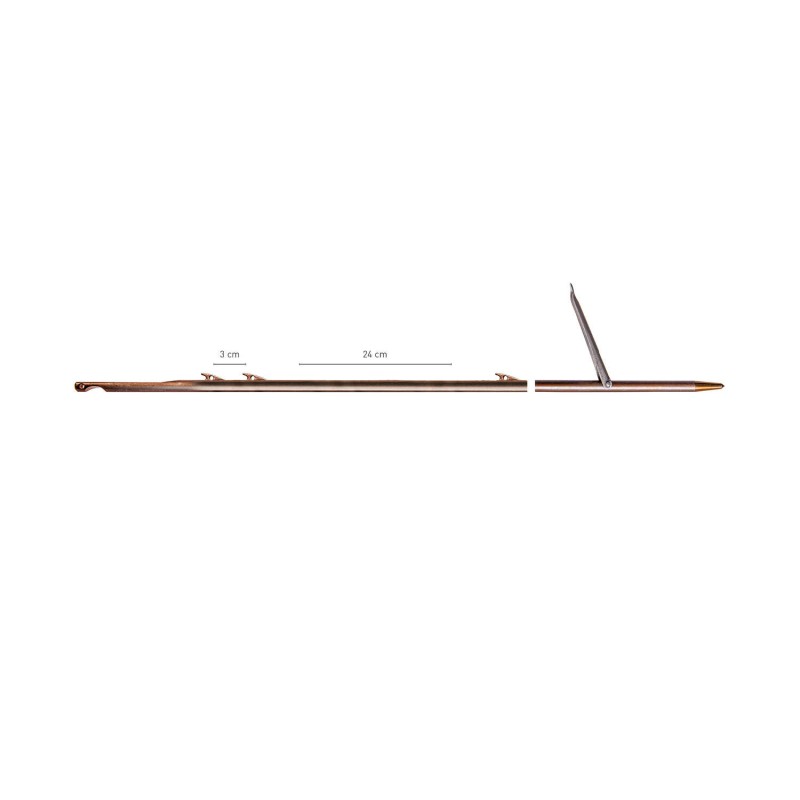 MARES Flecha de acero para fusil arpon pesca SLGUN HARDY 17-4PH D6.5 TAH1BARB E 423267