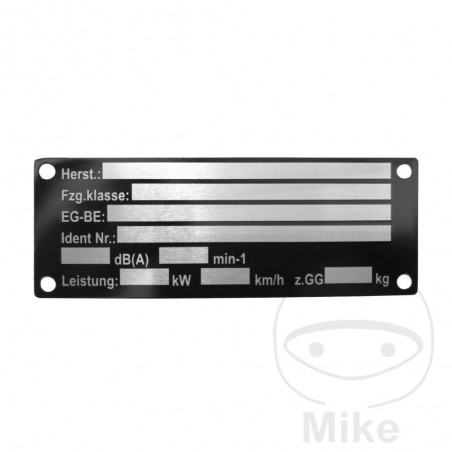 german motorcycle identification plate