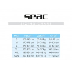 SEAC SUB Traje de buceo corto neopreno hombre FLEX EVO 5 MM 001008500VAR