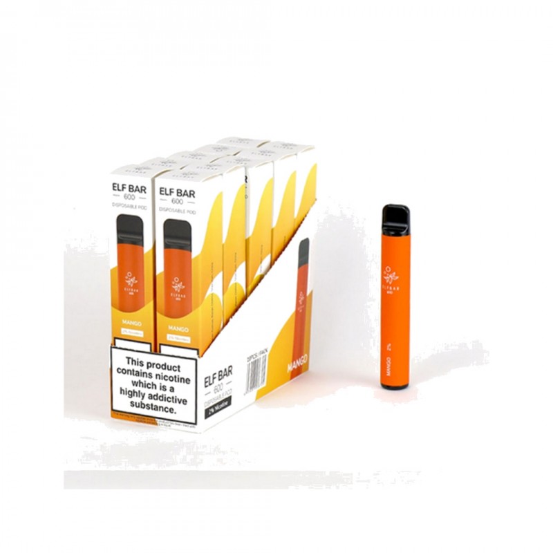 VARIOS Vapeador de 600 puffs elfbar sabor mango 20 MG 10U (10UD) 07281