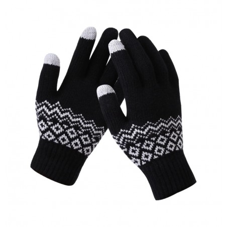 knitted winter glove with assorted model